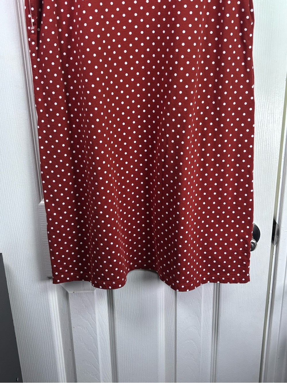 Lands' End Rust Dot Pattern Women's Dres with pockets size Medium - Picture 8 of 8